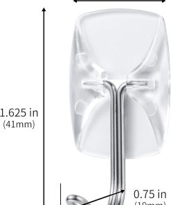 Alternative view of MOVELYST 15 Small Hooks+30 Removable Strips. Clear Wire Hanger Hooks. Damage-Free Utility Hooks. Heavy Duty with Adhesive Strips. No Tools Wall Hook for Hanging. Value Pack
