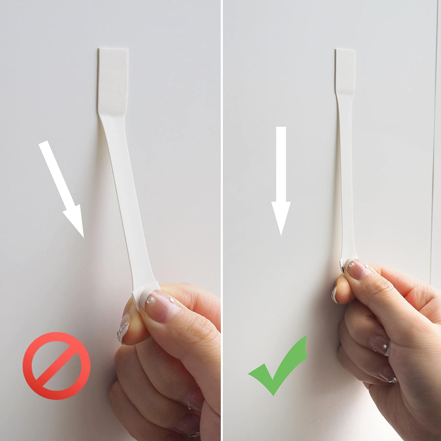 MOVELYST 15 Small Hooks+30 Removable Strips. Clear Wire Hanger Hooks. Damage-Free Utility Hooks. Heavy Duty with Adhesive Strips. No Tools Wall Hook for Hanging. Value Pack - Image 4
